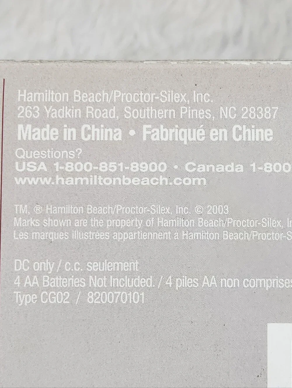 Hamilton Beach Cordless Cookie Press